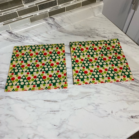 Vintage gift wrap sheets Christmas trees wrapping paper - Picture 4 of 4